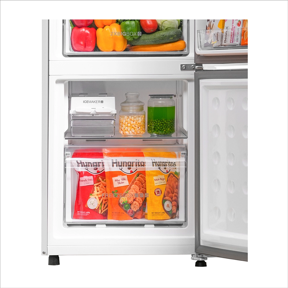 Haier 265L 2 Star Mirror Glass Bottom Mount Refrigerator